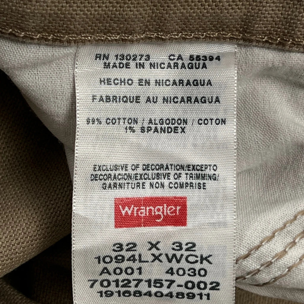 Wrangler Carpenter Trousers - 32W 32L Brown Cotton Blend - Image 6