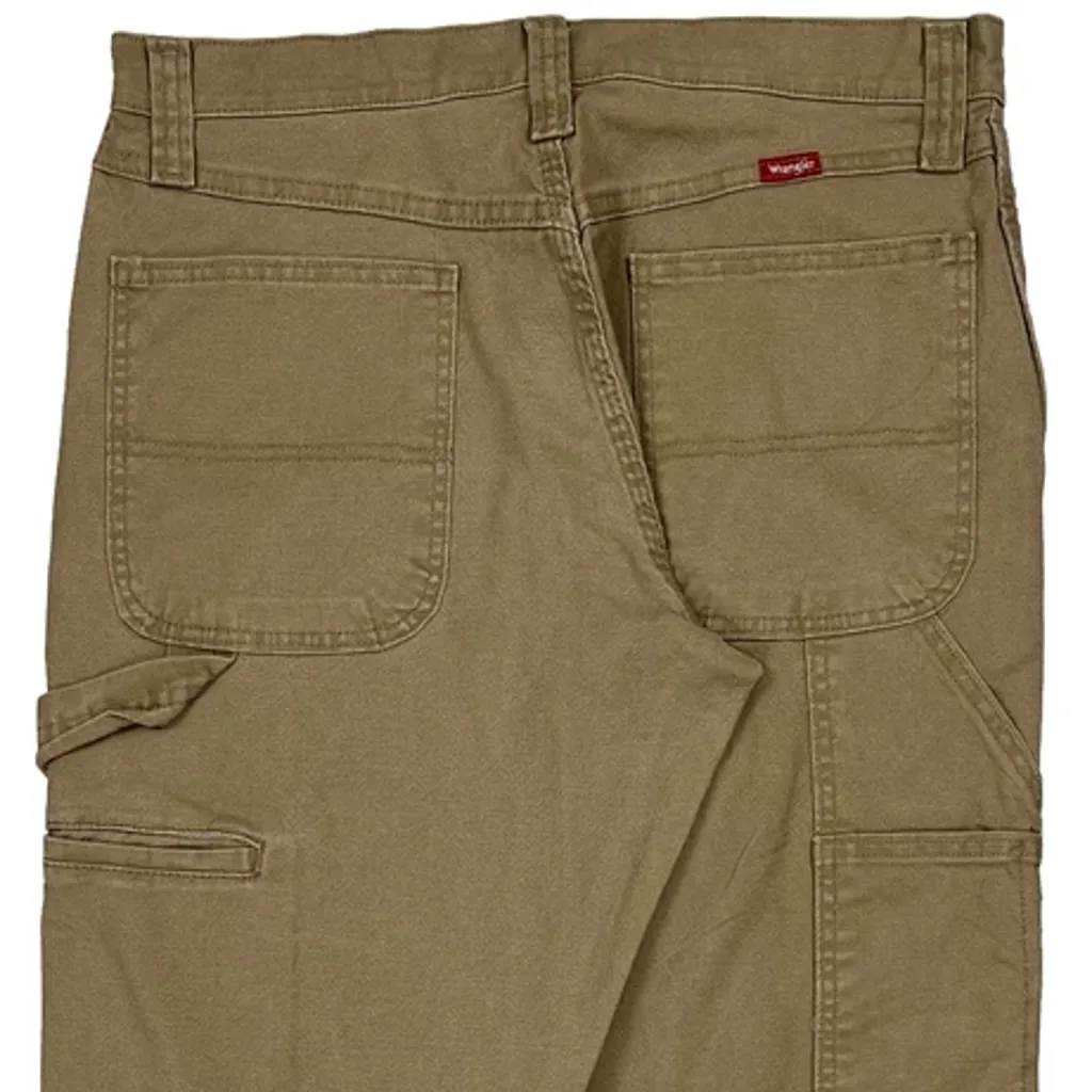 Wrangler Carpenter Trousers - 32W 32L Brown Cotton Blend - Image 8
