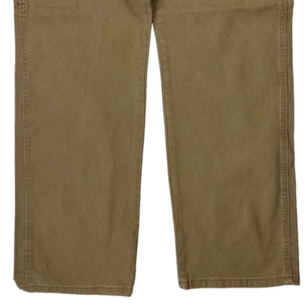 Wrangler Carpenter Trousers - 32W 32L Brown Cotton Blend - Image 9