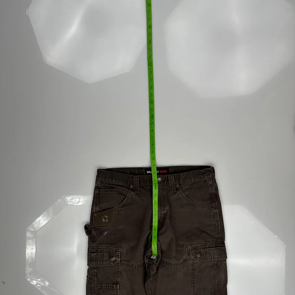 Wrangler Carpenter Trousers - 32W 30L Brown Cotton - Image 4