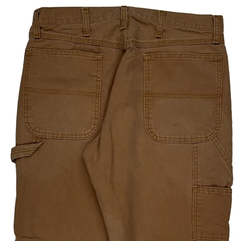 Wrangler Carpenter Trousers - 32W 29L Brown Cotton - Image 8