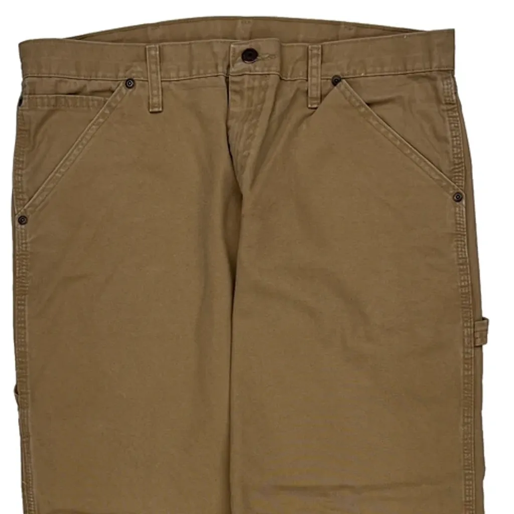 Wrangler Carpenter Trousers - 34W 29L Brown Cotton - Image 10