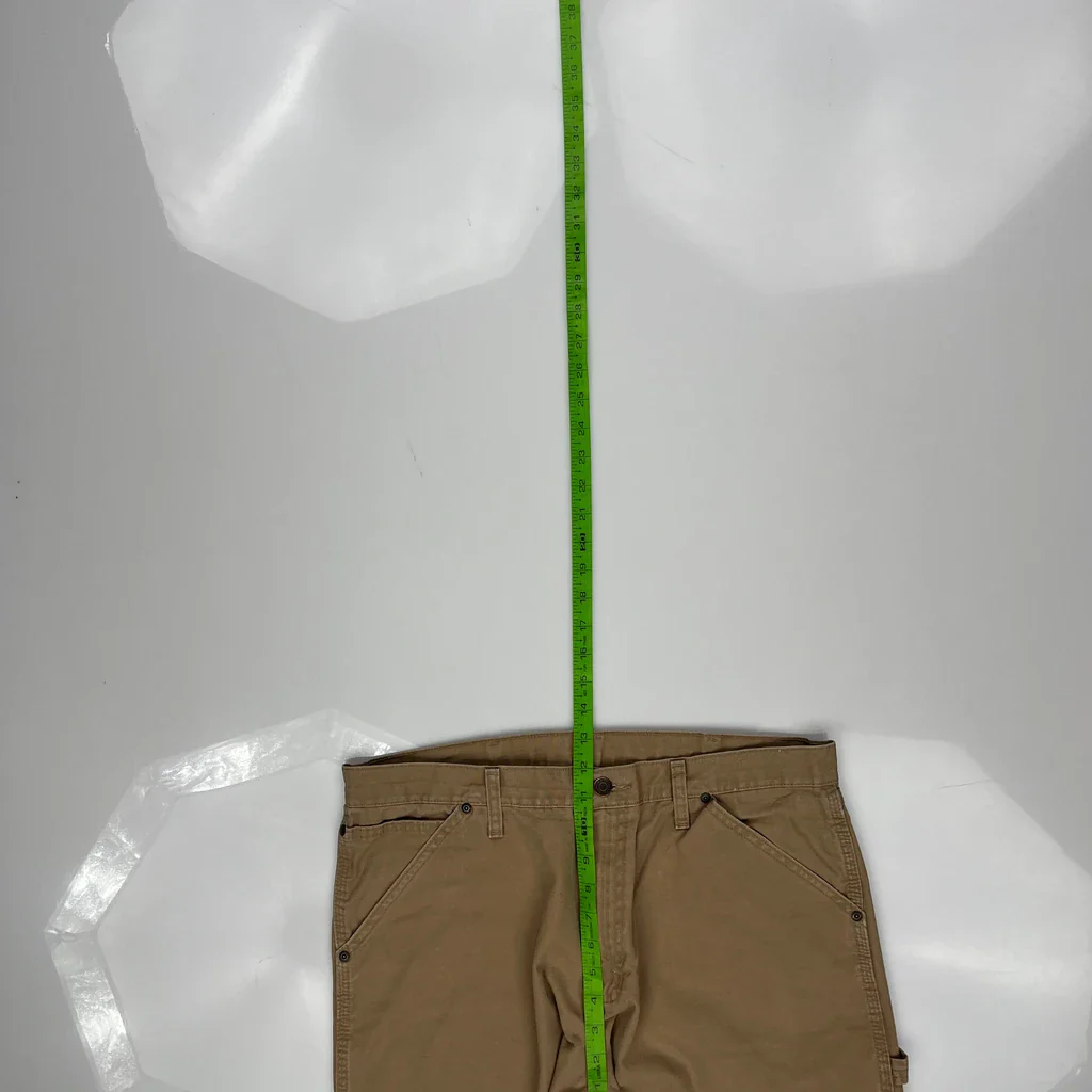 Wrangler Carpenter Trousers - 34W 29L Brown Cotton - Image 4