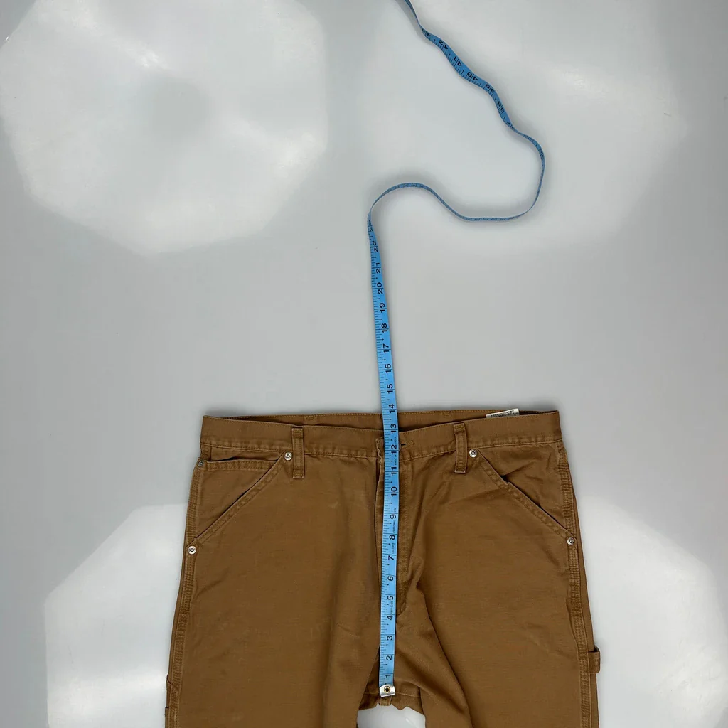 Wrangler Carpenter Trousers - 34W 32L Brown Cotton Blend - Image 4