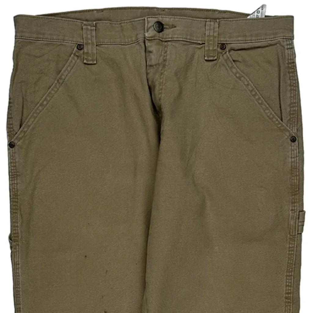 Wrangler Carpenter Trousers - 34W 30L Brown Cotton - Image 10
