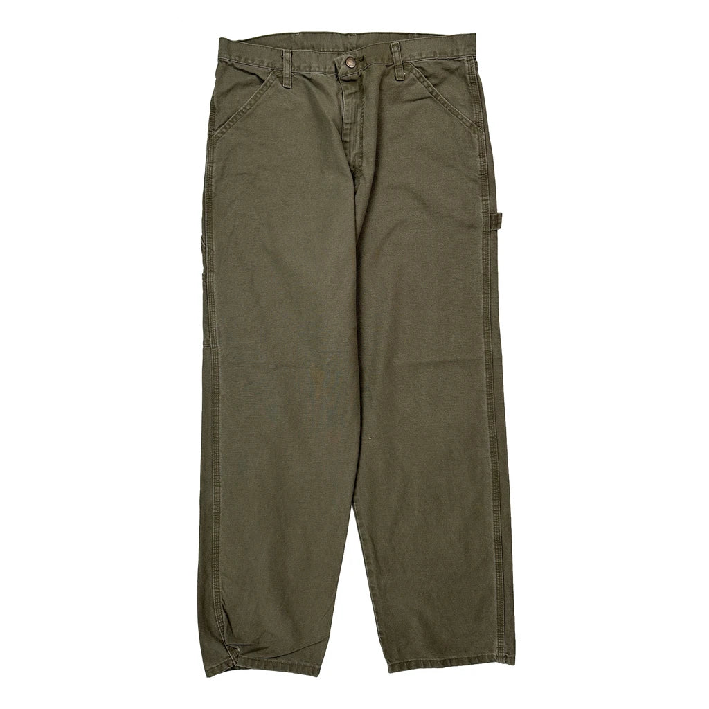 Wrangler Carpenter Trousers - 32W 32L Green Cotton - Image 2