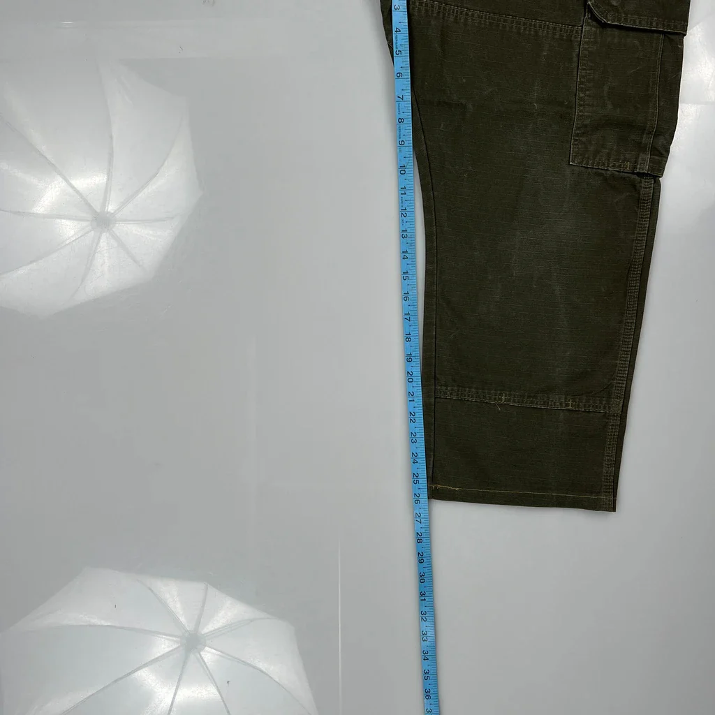 Wrangler Carpenter Trousers - 36W 29L Green Cotton - Image 5
