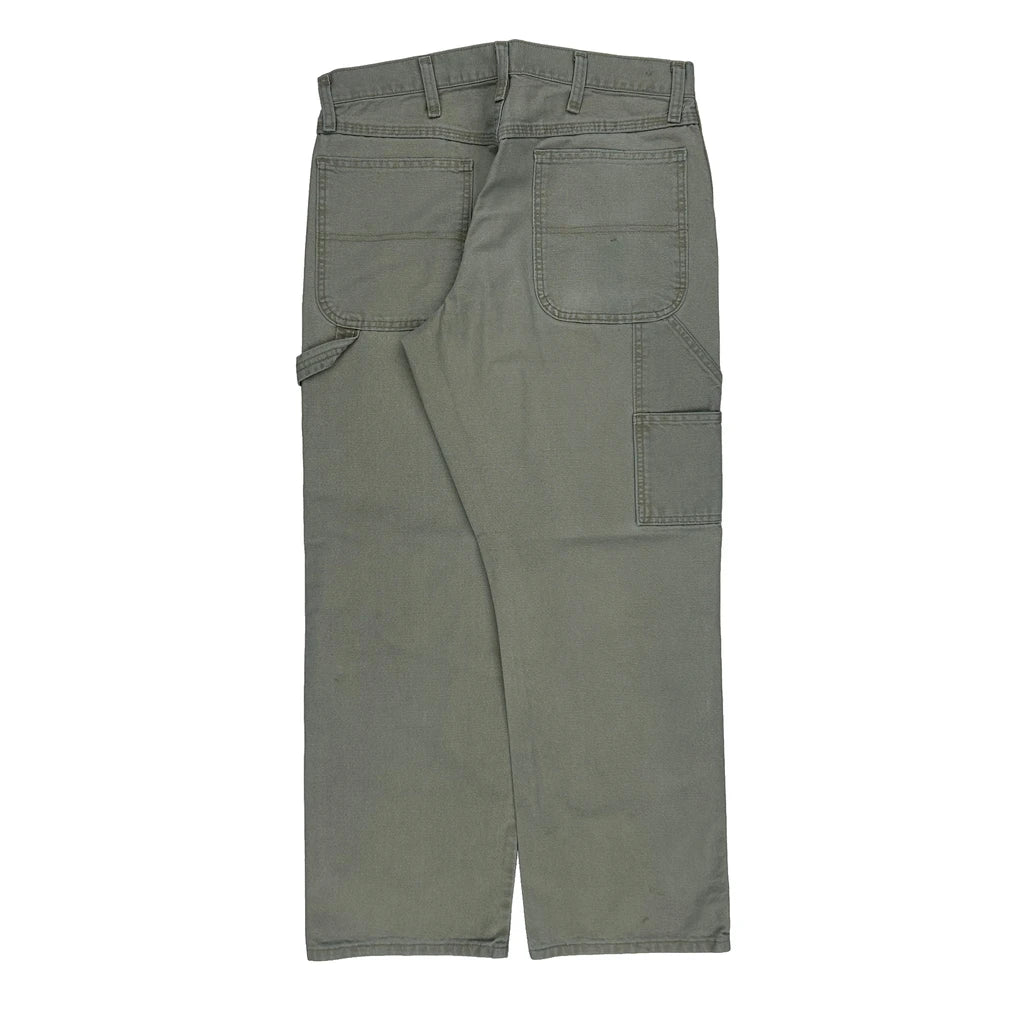 Wrangler Carpenter Trousers - 33W 30L Grey Cotton