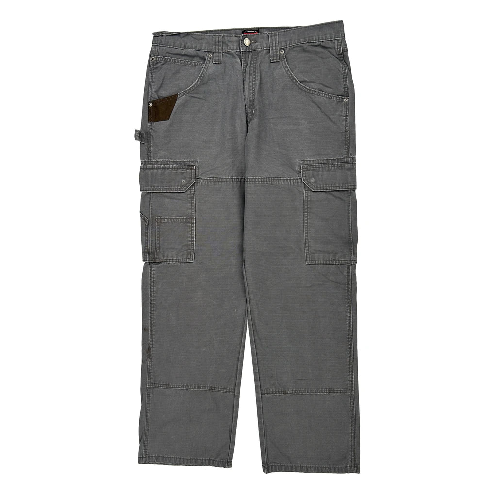 Wrangler Carpenter Trousers - 36W 31L Grey Cotton - Image 2