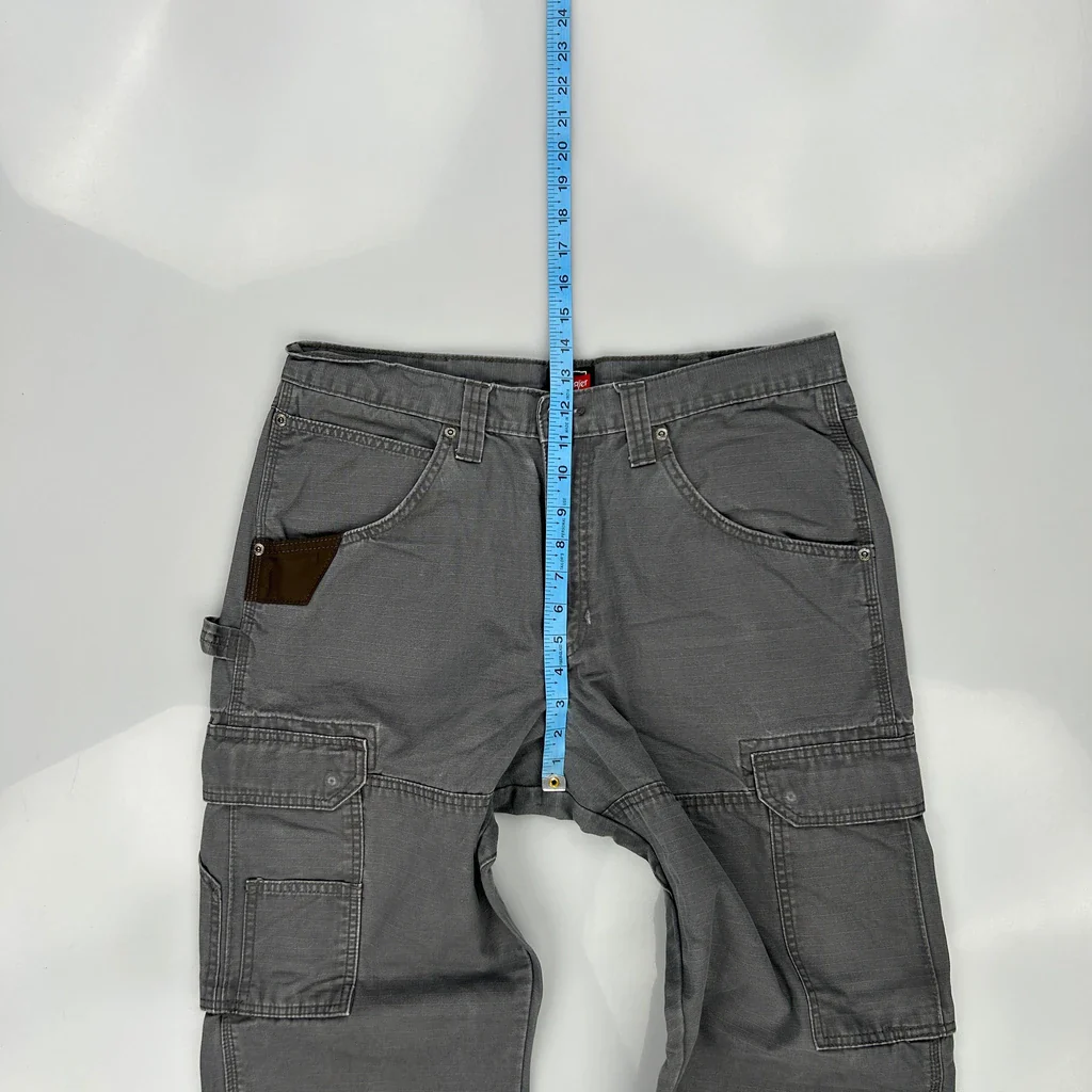 Wrangler Carpenter Trousers - 36W 31L Grey Cotton - Image 4