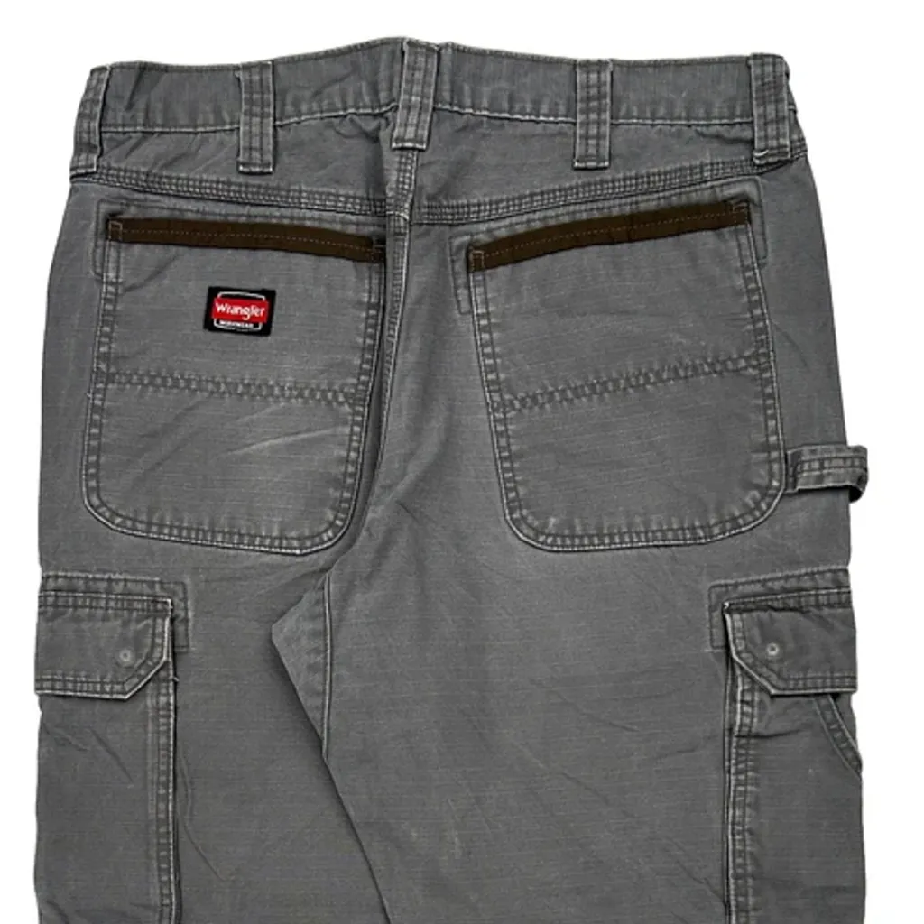 Wrangler Carpenter Trousers - 36W 31L Grey Cotton - Image 7