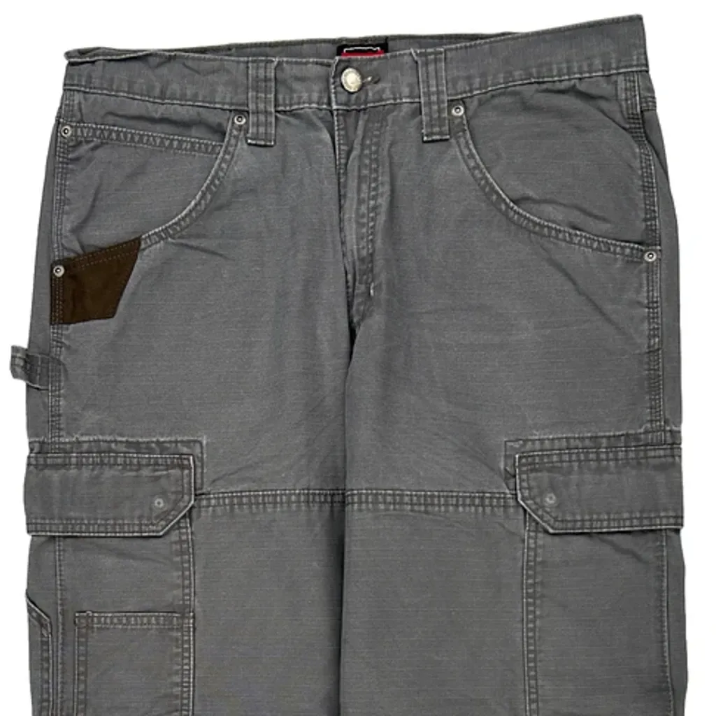 Wrangler Carpenter Trousers - 36W 31L Grey Cotton - Image 9