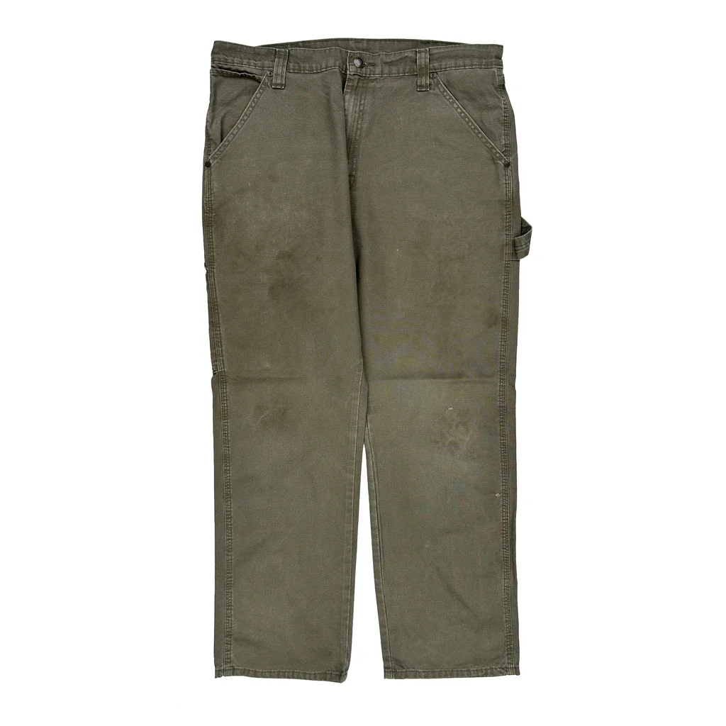 Wrangler Carpenter Trousers - 36W 32L Grey Cotton - Image 2