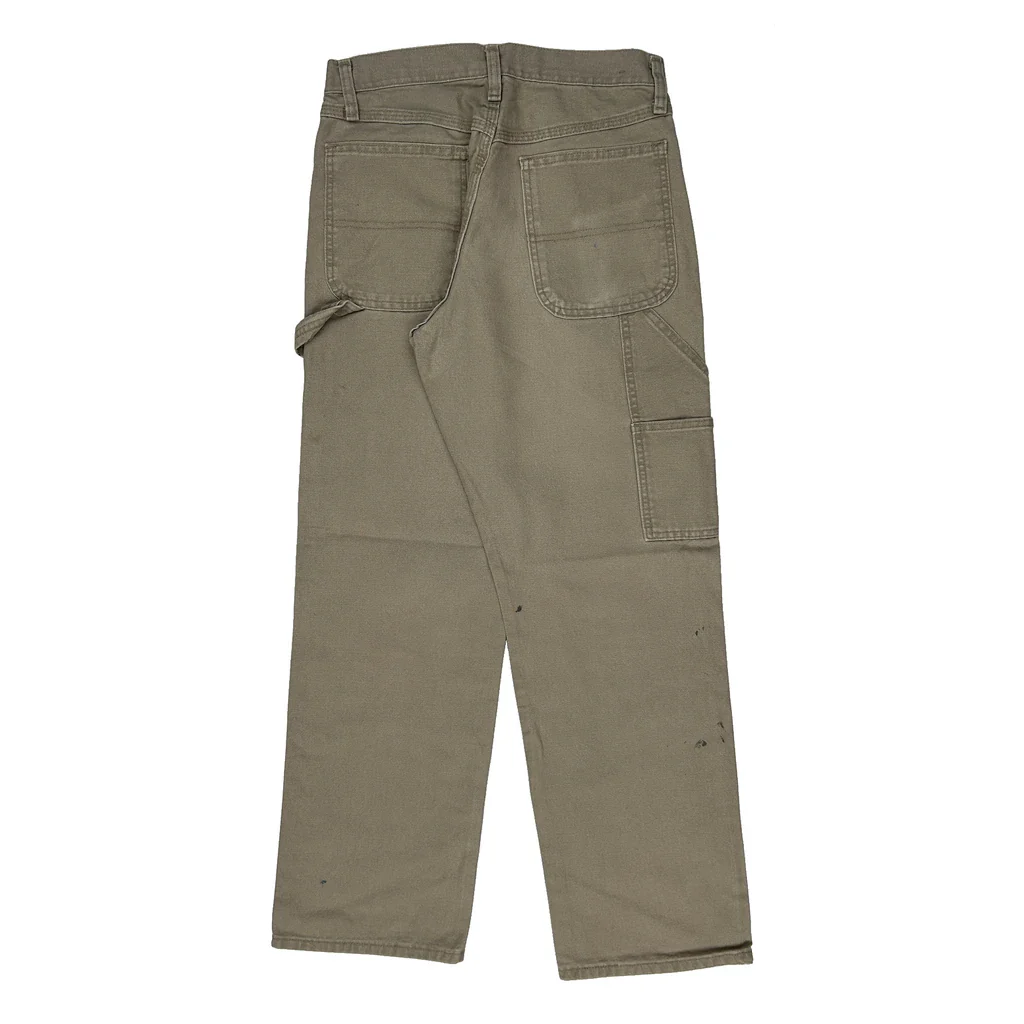 Wrangler Carpenter Trousers - 30W 29L Khaki Cotton