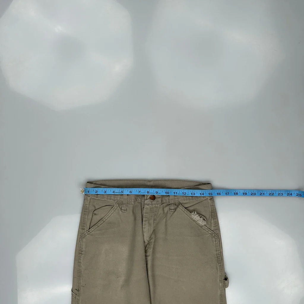 Wrangler Carpenter Trousers - 30W 29L Khaki Cotton - Image 3
