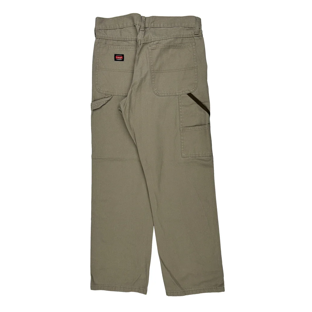 Wrangler Carpenter Trousers - 34W 30L Khaki Cotton