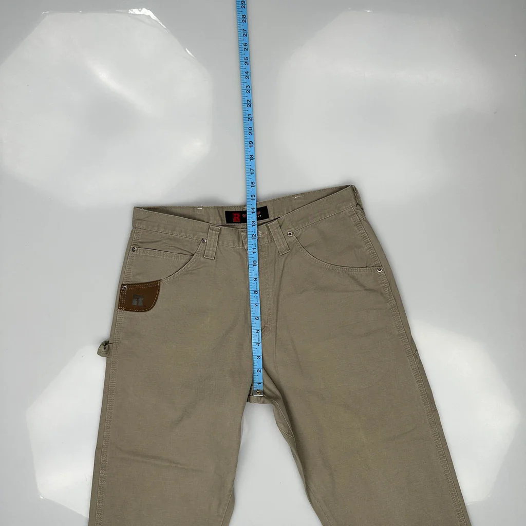 Wrangler Carpenter Trousers - 34W 28L Khaki Cotton - Image 4