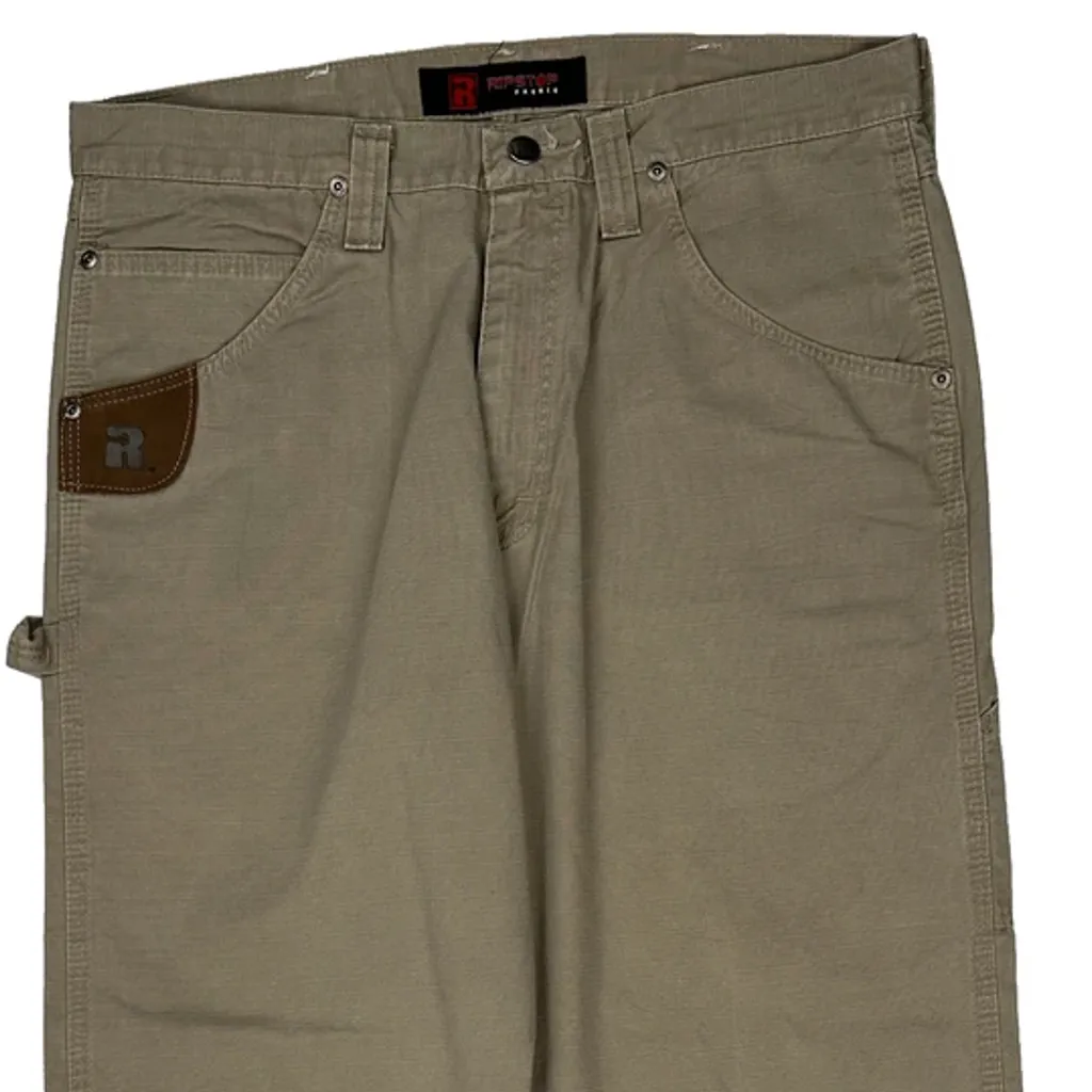 Wrangler Carpenter Trousers - 34W 28L Khaki Cotton - Image 9