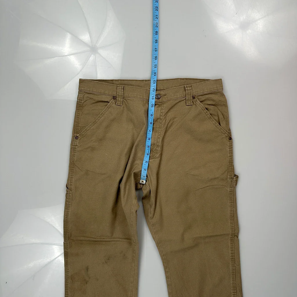 Wrangler Carpenter Trousers - 35W 30L Khaki Cotton - Image 4