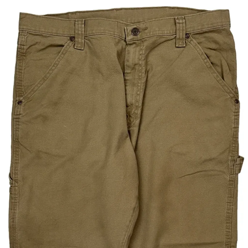 Wrangler Carpenter Trousers - 35W 30L Khaki Cotton - Image 9