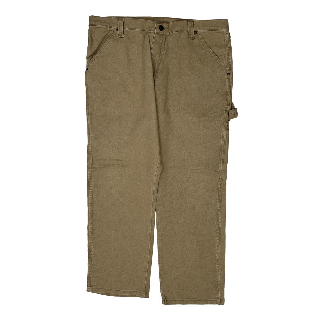 Wrangler Carpenter Trousers - 38W 29L Khaki Cotton - Image 2