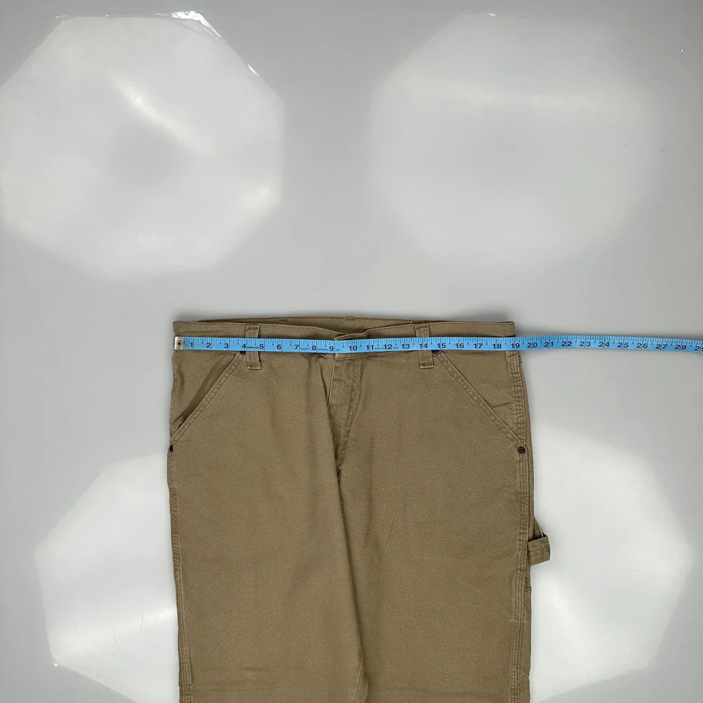 Wrangler Carpenter Trousers - 38W 29L Khaki Cotton - Image 3