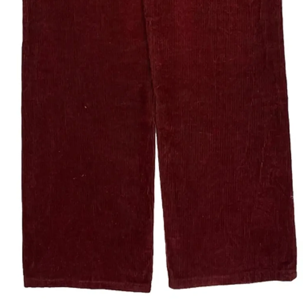 Wrangler Cord Trousers - 32″ Waist Burgundy Corduroy - Image 7