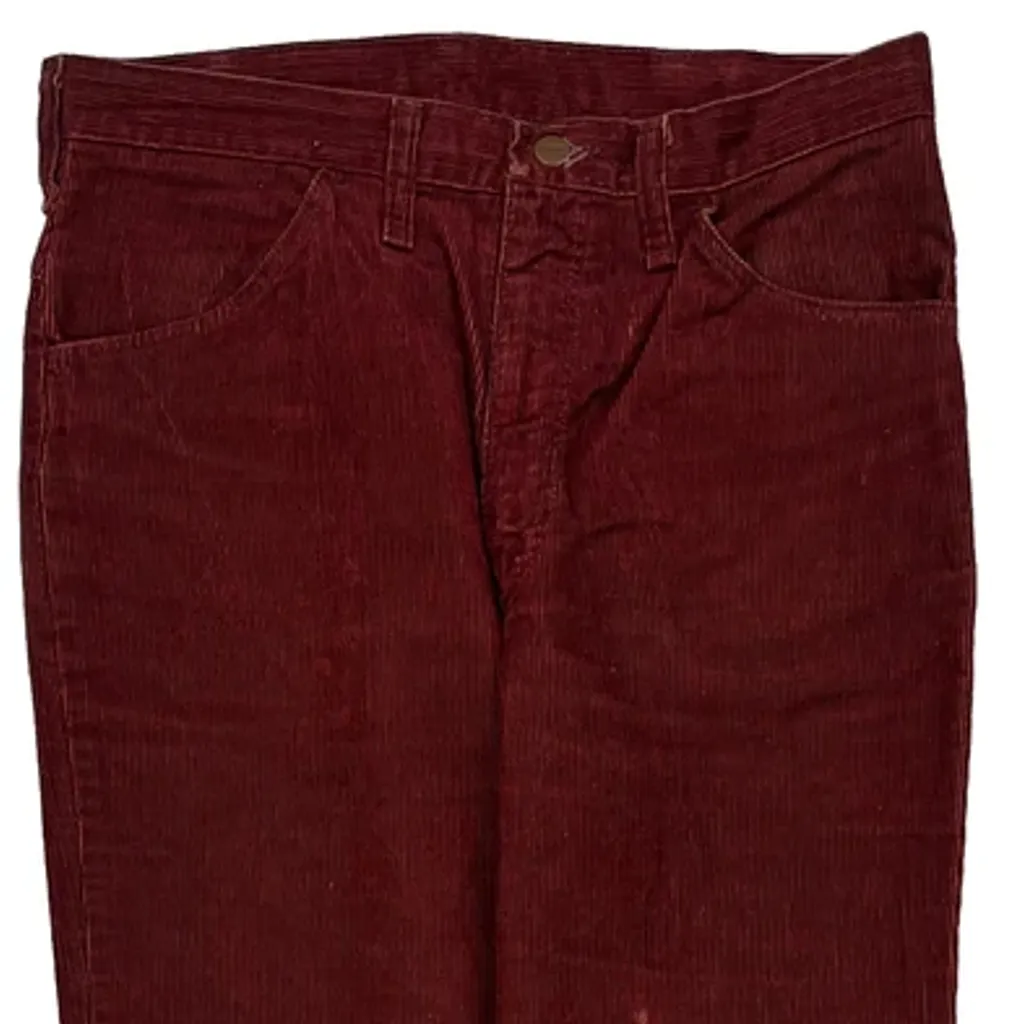 Wrangler Cord Trousers - 32″ Waist Burgundy Corduroy - Image 9