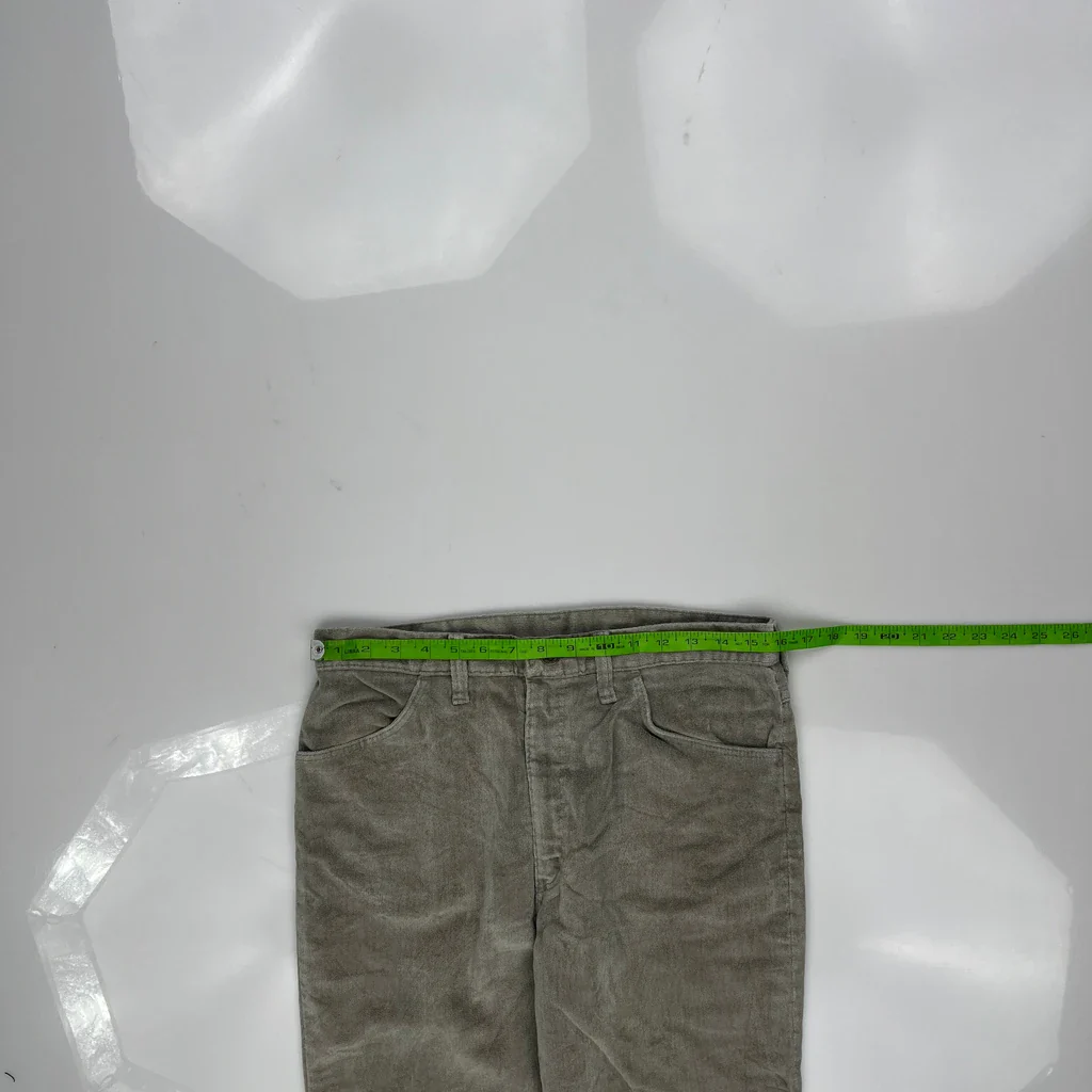 Wrangler Cord Trousers - 33″ Waist Grey Cotton - Image 3