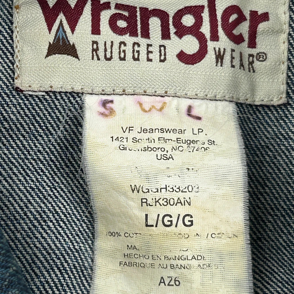 Wrangler Denim Jacket - Large Blue Cotton - Image 3