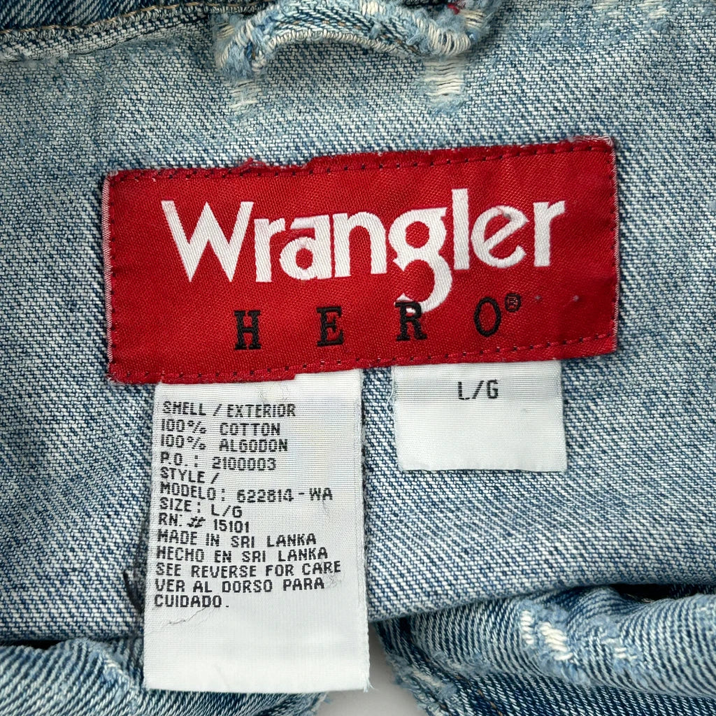 Wrangler Denim Jacket - Large Blue Cotton - Image 3