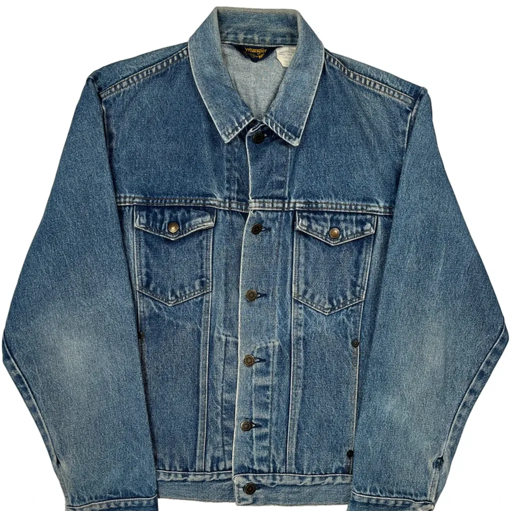 Wrangler Denim Jacket - Large Blue Cotton - Image 4