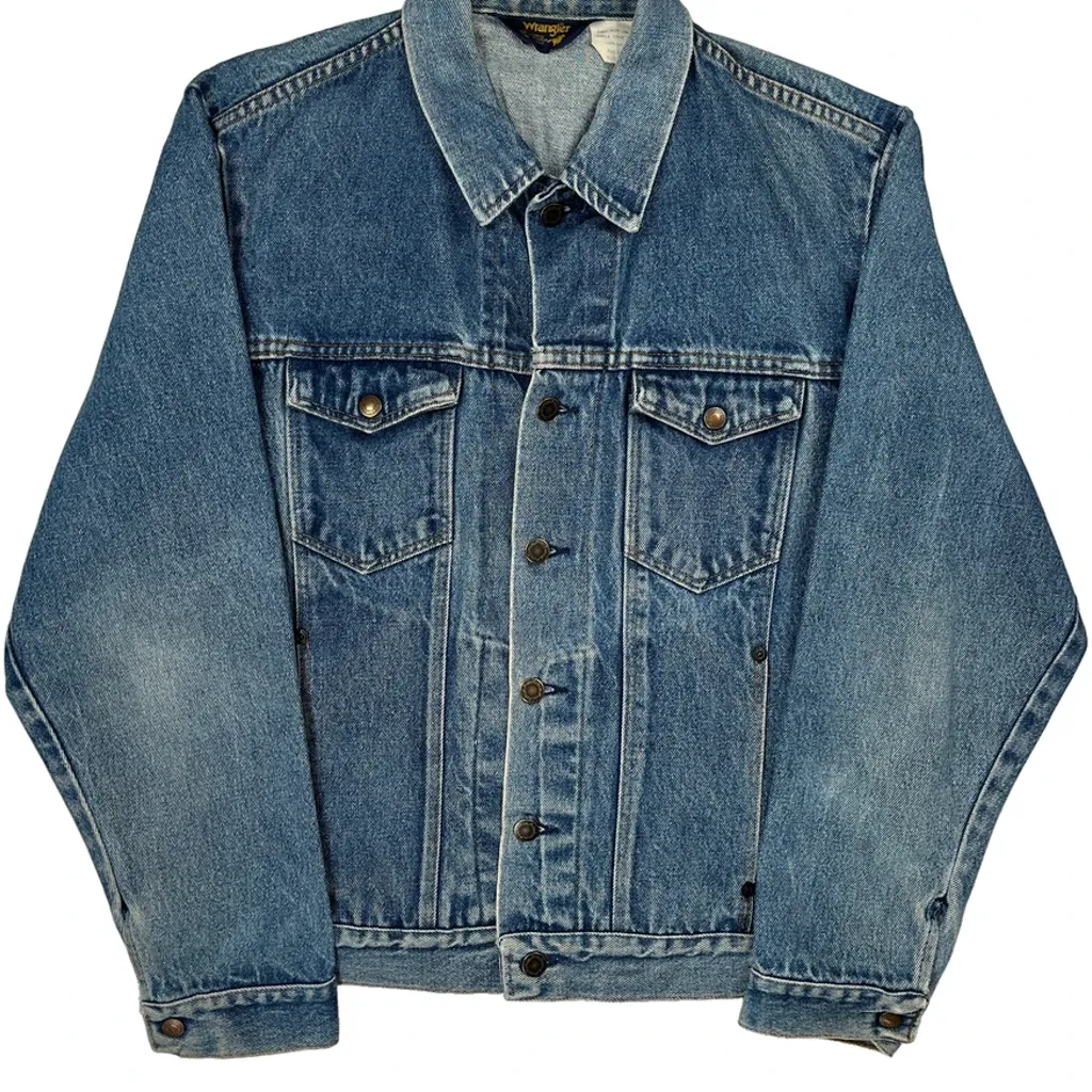 Wrangler Denim Jacket - Large Blue Cotton - Image 5