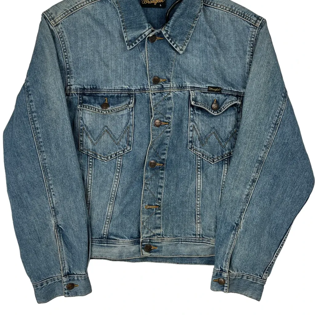 Wrangler Denim Jacket - Large Blue Denim - Image 5