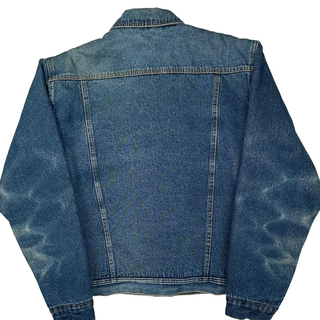 Wrangler Sherpa Lined Denim Jacket - Medium Blue Cotton - Image 6