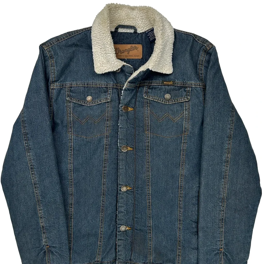 Wrangler Denim Jacket - XL Blue Denim - Image 6
