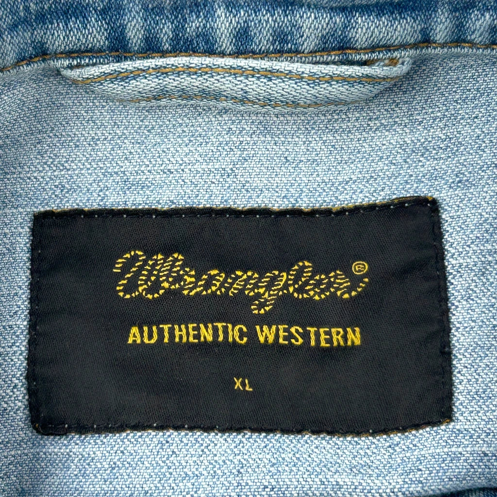 Wrangler Denim Jacket - XL Blue Denim - Image 3