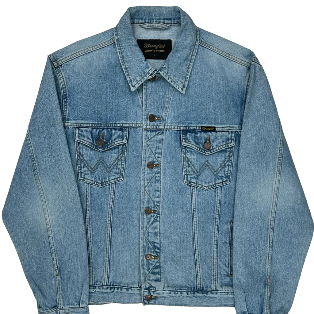 Wrangler Denim Jacket - XL Blue Denim - Image 4