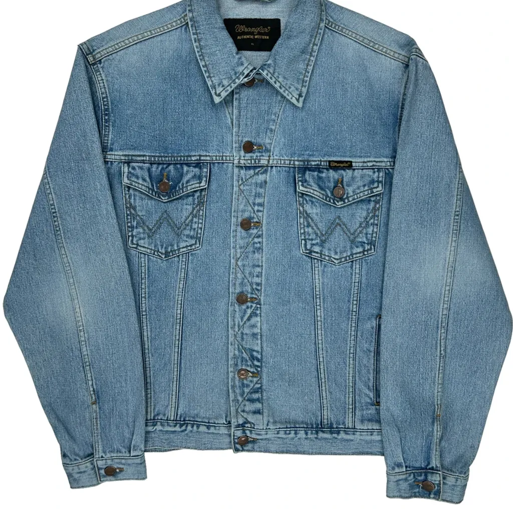 Wrangler Denim Jacket - XL Blue Denim - Image 5