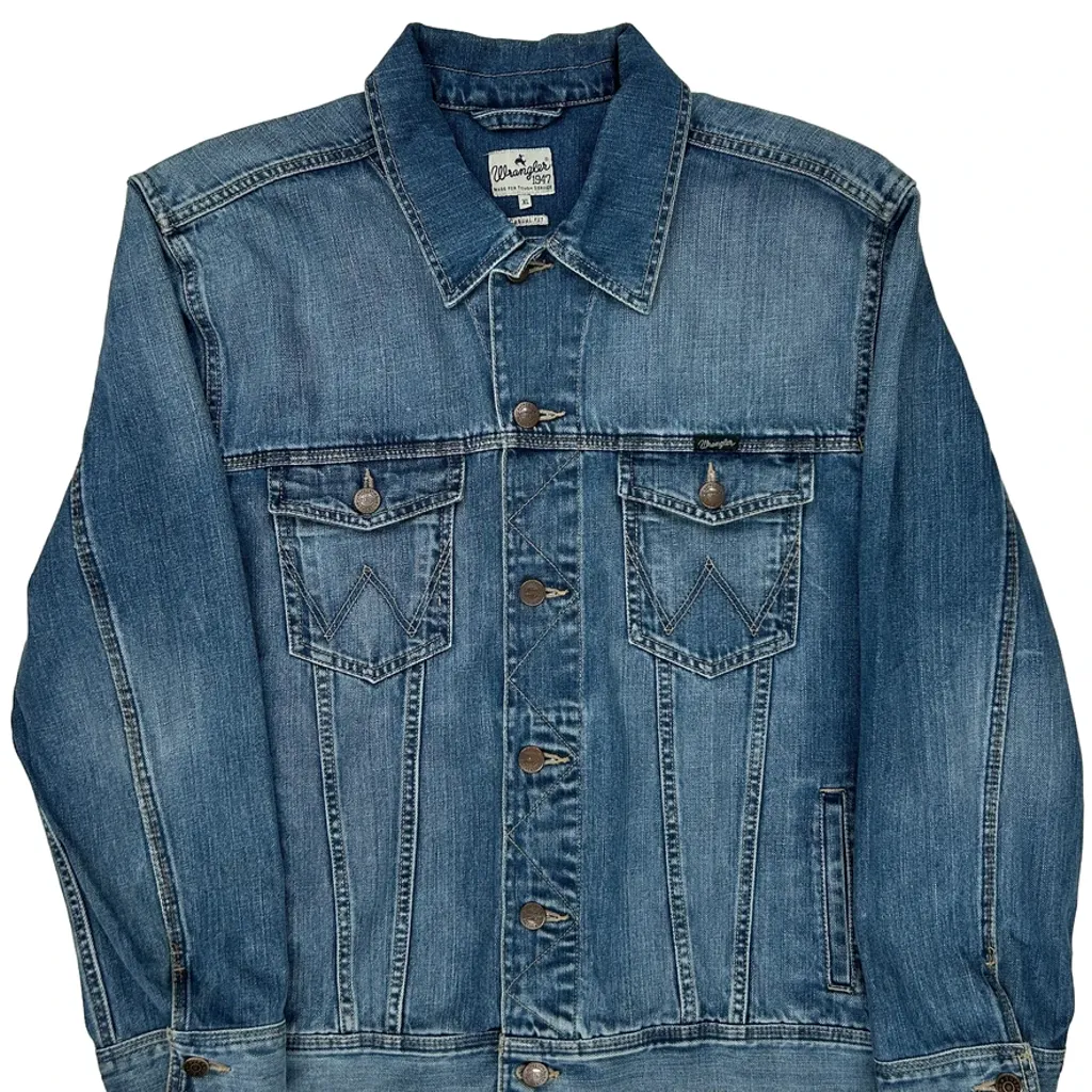 Wrangler Denim Jacket - XL Blue Denim - Image 5