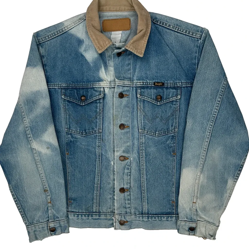 Wrangler Denim Jacket - Large Light Wash Denim - Image 5