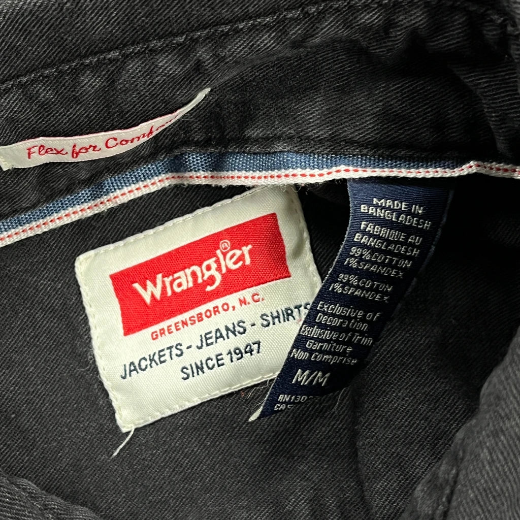 Wrangler Denim Shirt - Medium Black Cotton - Image 3
