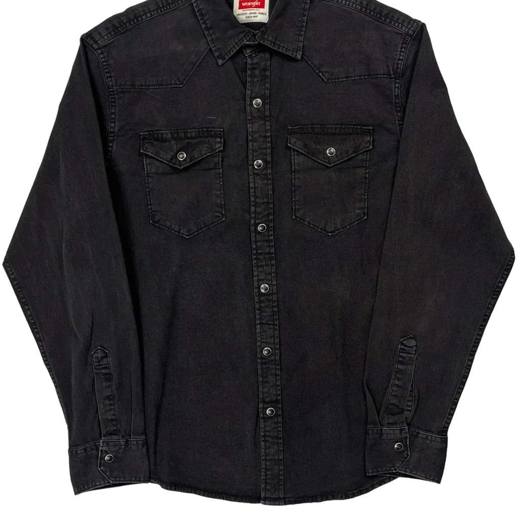 Wrangler Denim Shirt - Medium Black Cotton - Image 4