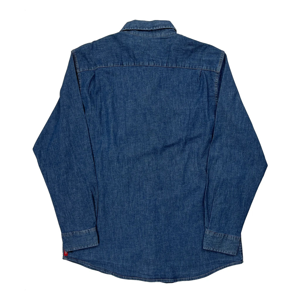 Wrangler Denim Shirt - Large Blue Denim - Image 2