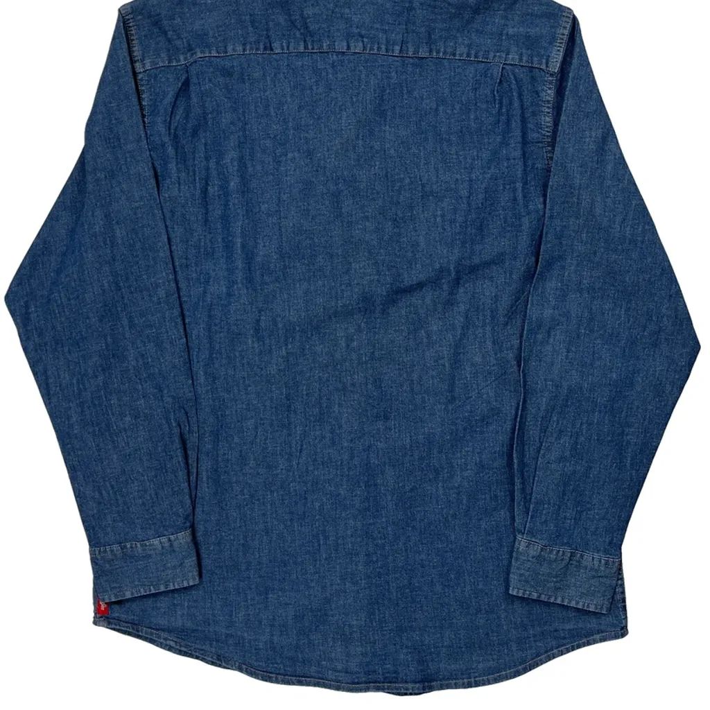Wrangler Denim Shirt - Large Blue Denim - Image 7