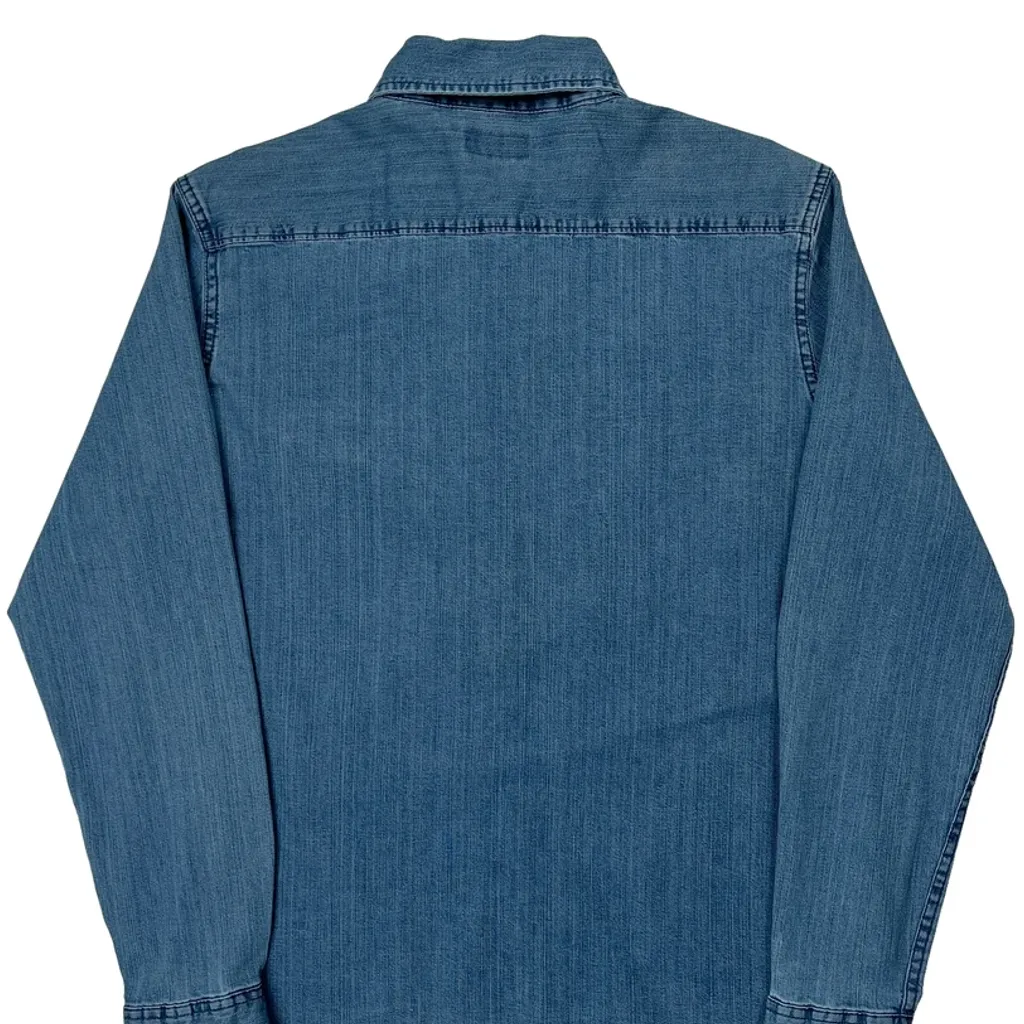 Wrangler Denim Shirt - Large Blue Cotton - Image 6