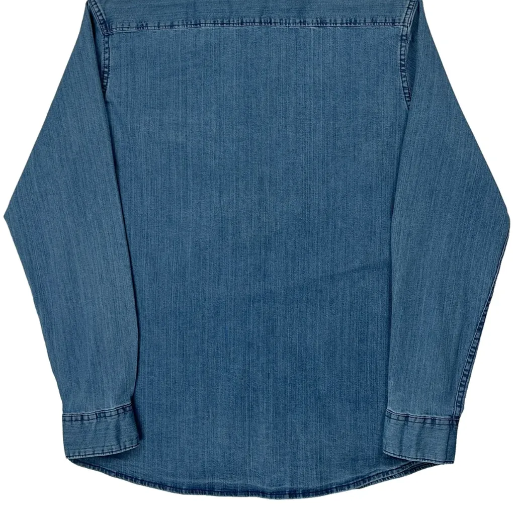 Wrangler Denim Shirt - Large Blue Cotton - Image 7