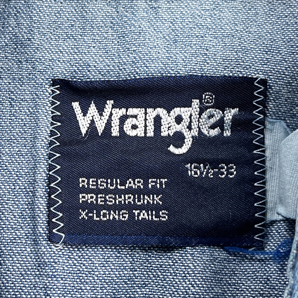 Wrangler Denim Shirt - Large Blue Denim - Image 3