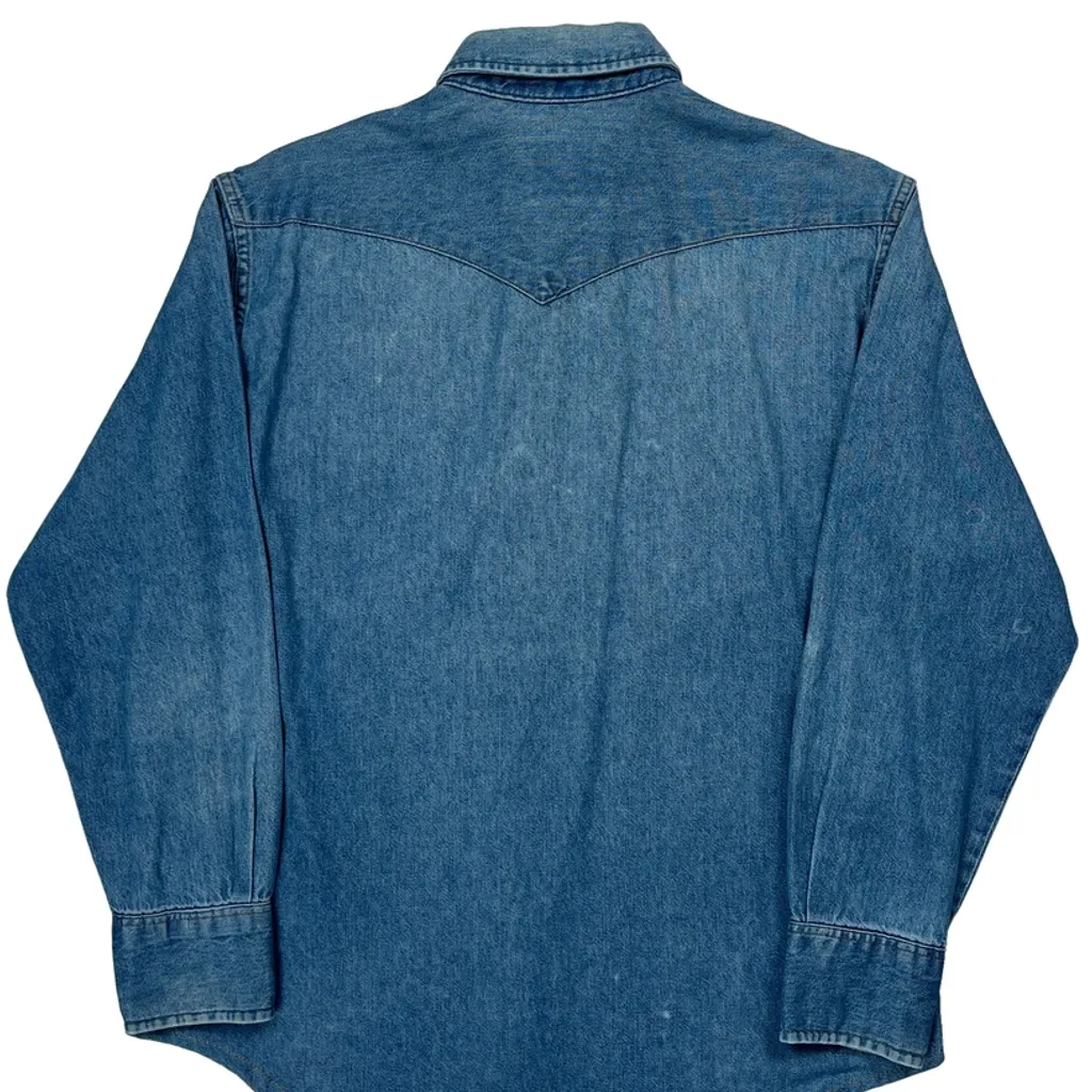 Wrangler Denim Shirt - Large Blue Denim - Image 6