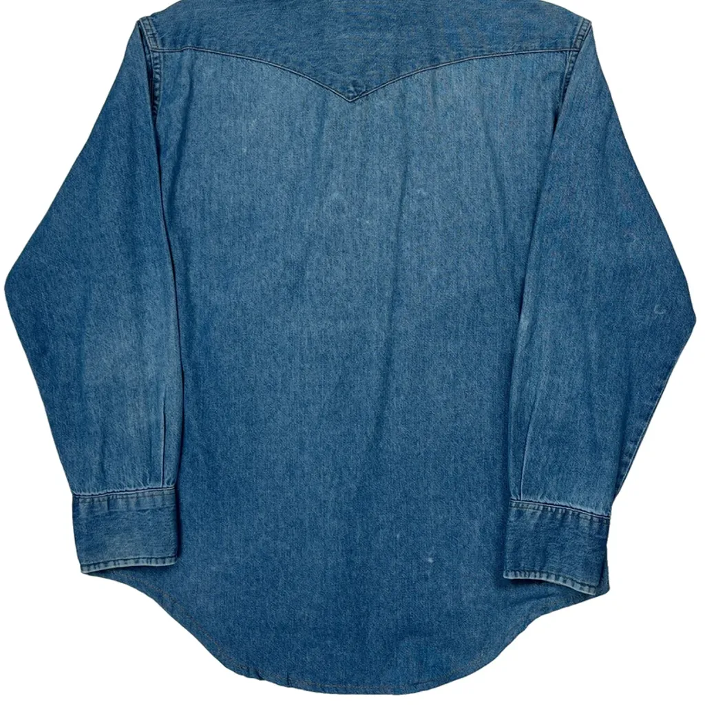 Wrangler Denim Shirt - Large Blue Denim - Image 7